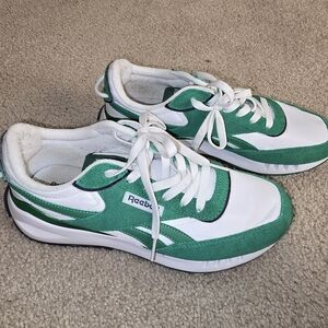 Reebok Green and White Women's Sneakers